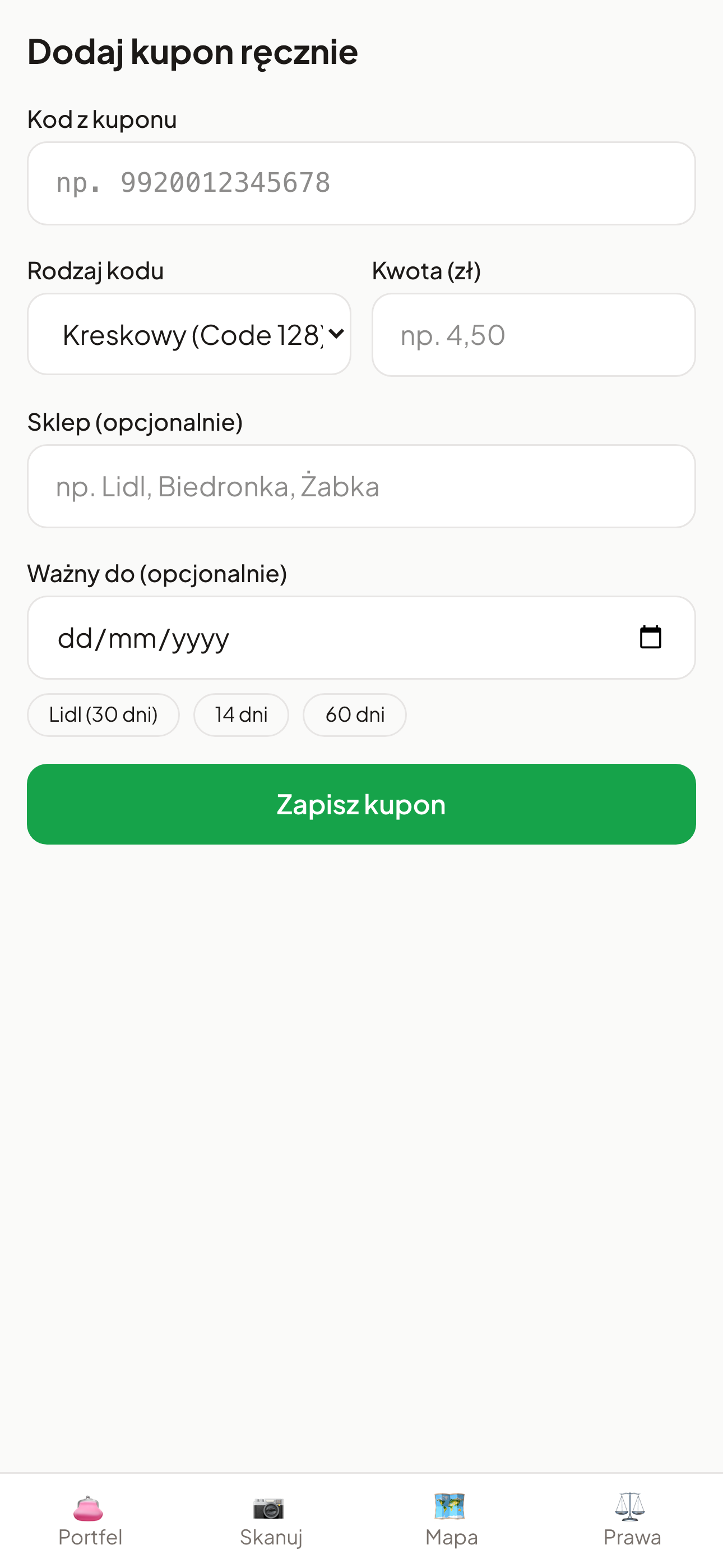 4 · Dodawanie — „Zeskanuj bon w sekundę”